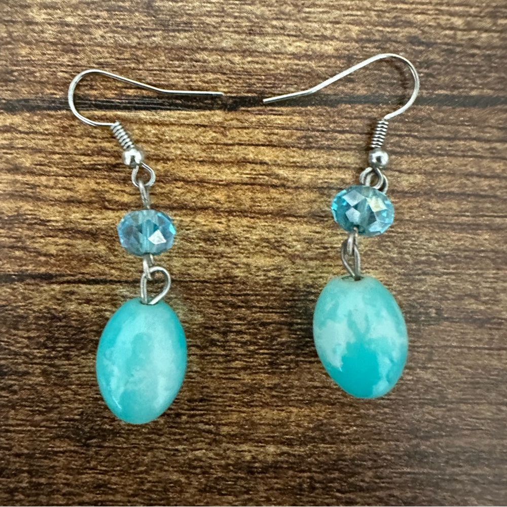 Elegant Blue Dangle Earrings